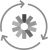 Hi Q&S symbol high blackwhite